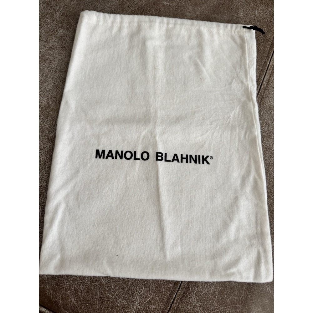 Authentic Manolo Blahnik Cloth Drawstring Dust Bag - 10.5" X‎ 14"